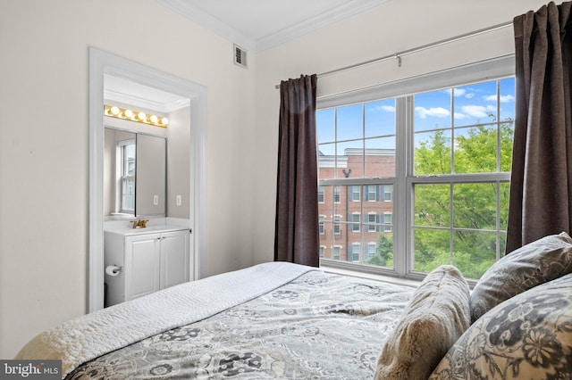 507 Governors Ct, Philadelphia, PA 19146 - bedroom featuring crown molding and ensuite bath