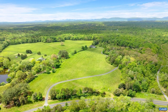 6670 Scottsville Rd, Scottsville, VA 24590 - drone / aerial view of a heavily wooded area and a mountainous background