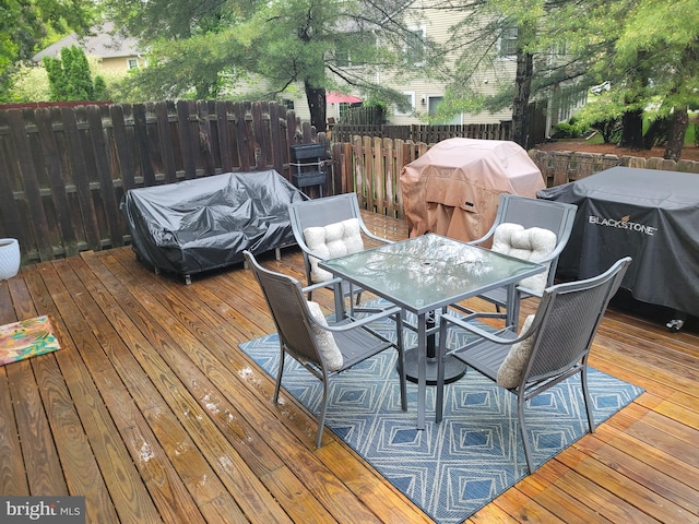 13 Amherst Ct, Bordentown, NJ 08505 - deck with fence, outdoor dining space, and area for grilling