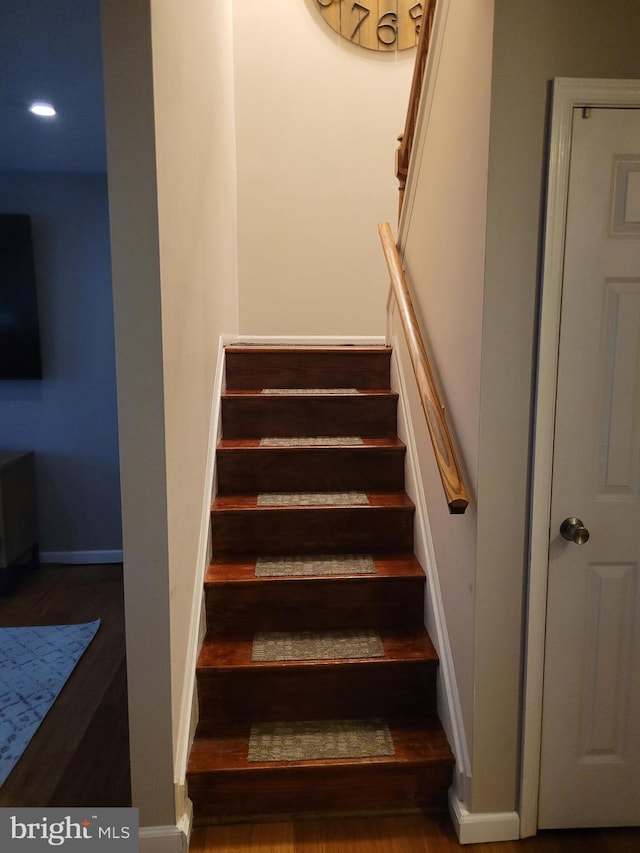 13 Amherst Ct, Bordentown, NJ 08505 - stairway featuring wood finished floors and baseboards