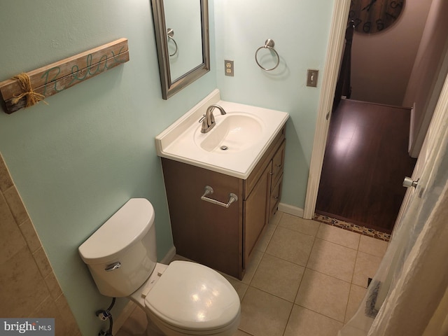 13 Amherst Ct, Bordentown, NJ 08505 - bathroom with tile patterned floors, vanity, toilet, and baseboards