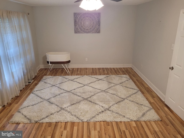 13 Amherst Ct, Bordentown, NJ 08505 - unfurnished room with a ceiling fan, baseboards, and wood finished floors