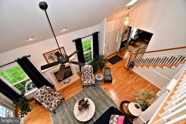 15 Eagle Rd, Phoenixville, PA 19460 - living room with healthy amount of natural light, wood finished floors, and a ceiling fan