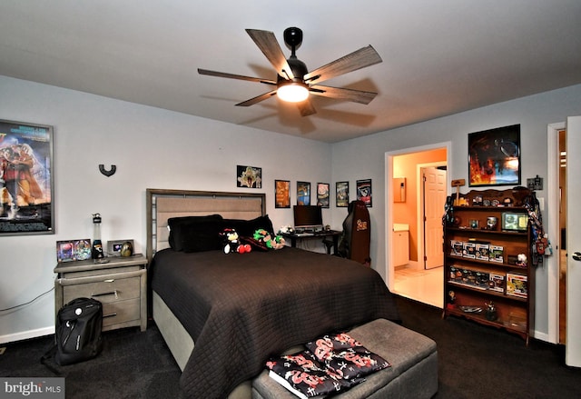 15 Eagle Rd, Phoenixville, PA 19460 - carpeted bedroom featuring ensuite bath and ceiling fan