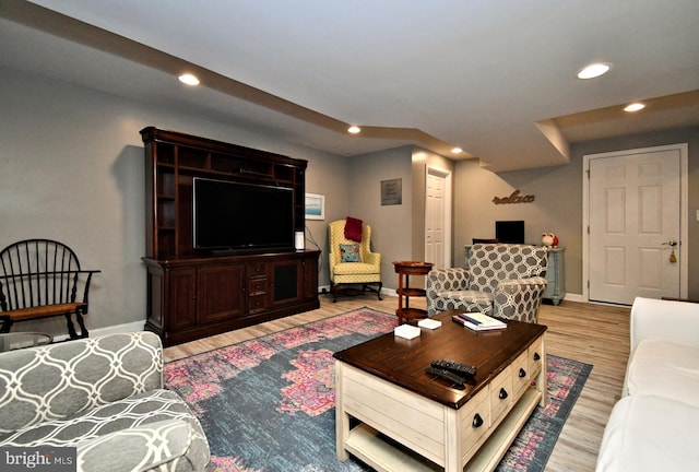 15 Eagle Rd, Phoenixville, PA 19460 - living area with recessed lighting, baseboards, and light wood finished floors