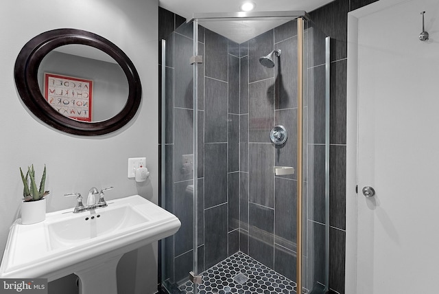 3608 Whispering Ln, Falls Church, VA 22041 - bathroom featuring a shower stall and a sink