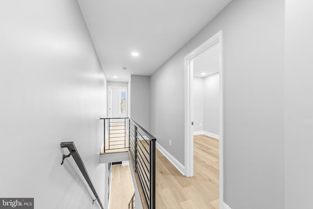 1615 Fillmore St, Philadelphia, PA 19124 - staircase with wood finished floors, recessed lighting, and baseboards