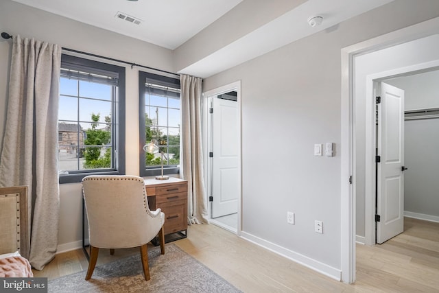 603 N Alfred St, Alexandria, VA 22314 - home office featuring light wood-type flooring and baseboards