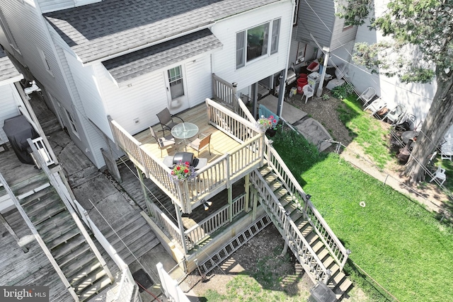 view from above of property