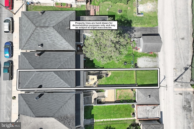 aerial overview of property's location featuring property boundaries highlighted