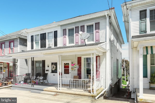 view of front of house with covered porch