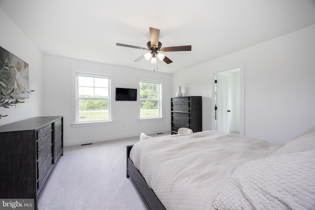 1051 Glen Hall Rd, Kennett Square, PA 19348 - bedroom featuring light colored carpet, baseboards, and a ceiling fan