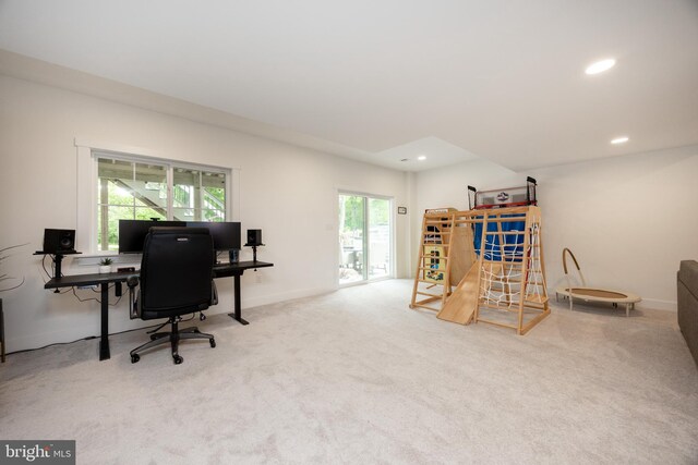 1051 Glen Hall Rd, Kennett Square, PA 19348 - office area with carpet flooring, baseboards, and recessed lighting
