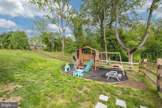 1051 Glen Hall Rd, Kennett Square, PA 19348 - view of yard with a playground and view of scattered trees