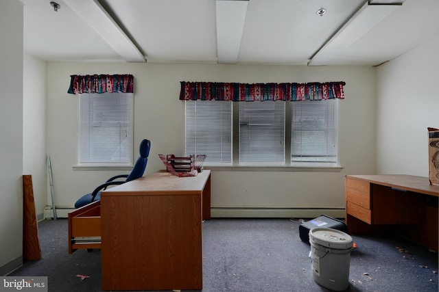116 Callender St, Baltimore, MD 21201 - office featuring a baseboard heating unit and healthy amount of natural light