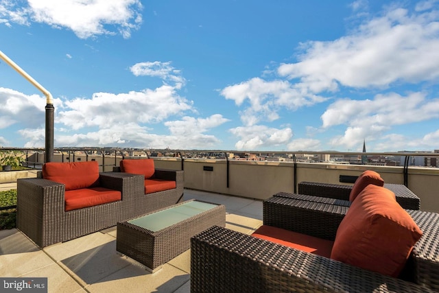 1133 14th St NW Unit 1005, Washington, DC 20005 - view of patio featuring an outdoor living space and a balcony
