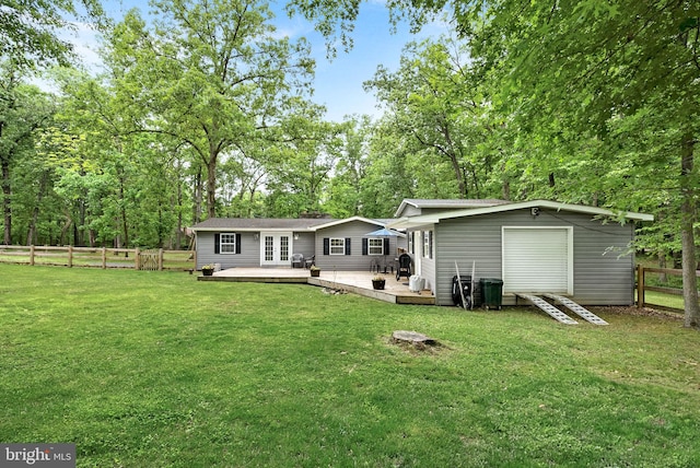83 Ridge Crest Dr, Harpers Ferry, WV 25425 - back of house featuring french doors and a wooden deck
