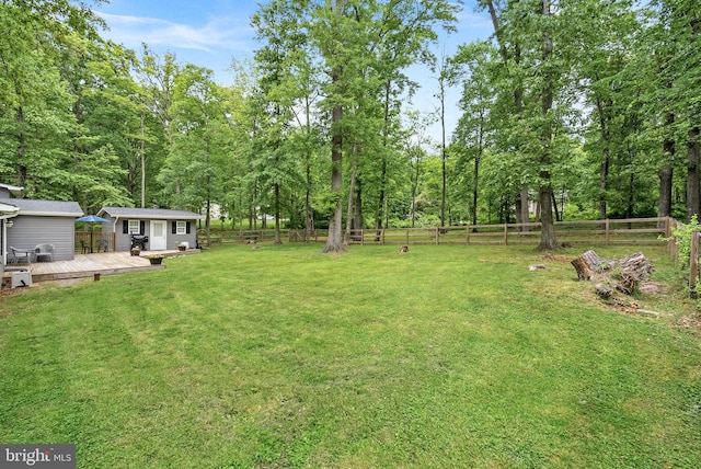 83 Ridge Crest Dr, Harpers Ferry, WV 25425 - view of yard featuring a wooden deck
