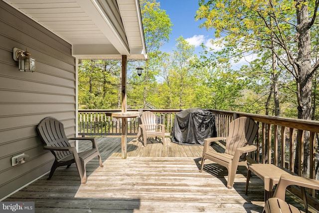 392 Passage Ln, Mc Gaheysville, VA 22840 - wooden deck with view of scattered trees