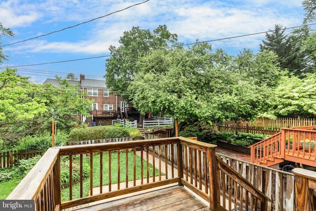 view of wooden deck