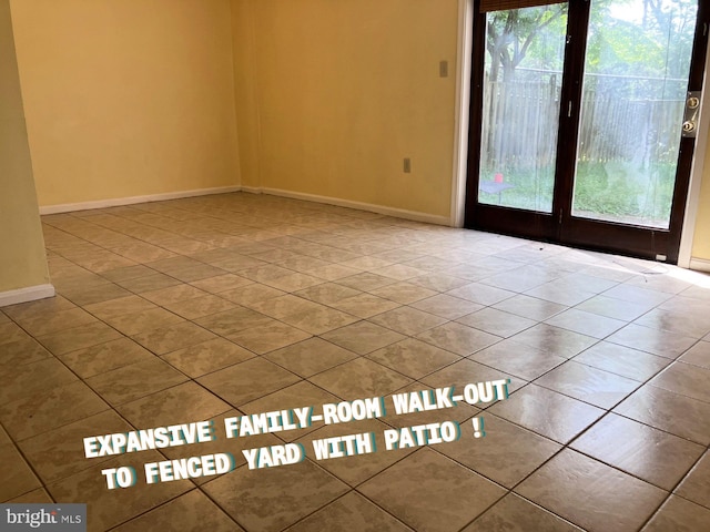 9118 Bobwhite Cir, Gaithersburg, MD 20879 - tiled spare room with baseboards