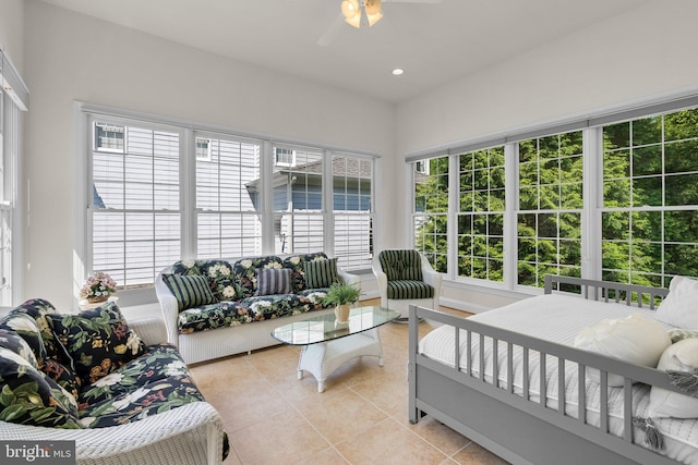 301 Reserve Gate Ter, Silver Spring, MD 20905 - sunroom featuring plenty of natural light, an outdoor hangout area, and ceiling fan