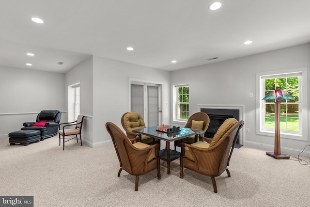 301 Reserve Gate Ter, Silver Spring, MD 20905 - dining area featuring light colored carpet, recessed lighting, healthy amount of natural light, and baseboards