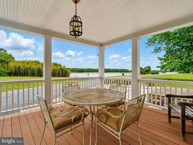 300 Hickory Ln, Chestertown, MD 21620 - wooden terrace featuring a water view