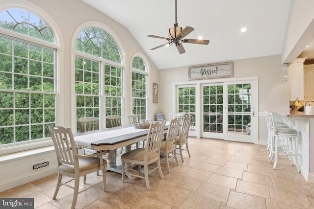 13 Lenape Ct, Mount Laurel, NJ 08054 - sunroom with lofted ceiling and healthy amount of natural light