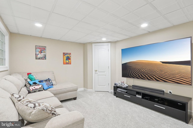 13 Lenape Ct, Mount Laurel, NJ 08054 - carpeted living area with recessed lighting and baseboards