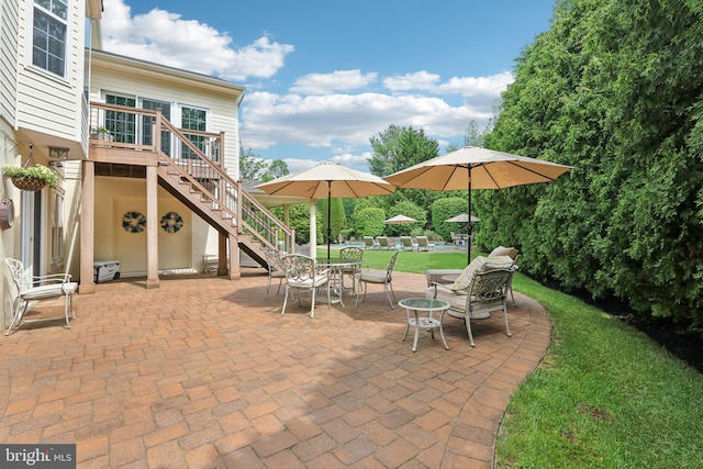 13 Lenape Ct, Mount Laurel, NJ 08054 - view of patio featuring stairs