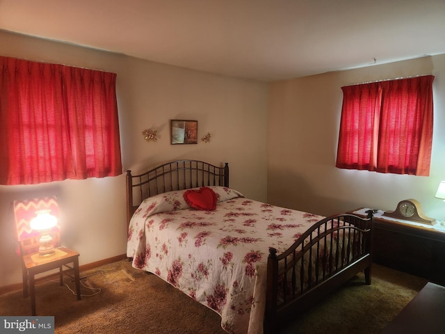 view of carpeted bedroom