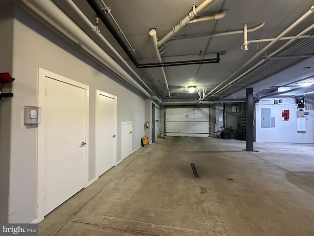 garage featuring electric panel