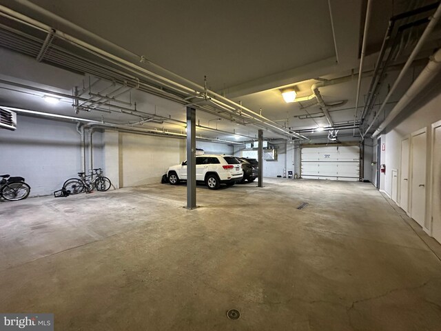 parking garage with a garage door opener