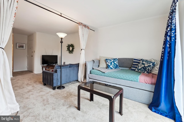 614 Sligo Ave Unit 504, Silver Spring, MD 20910 - living room with carpet, crown molding, and baseboards