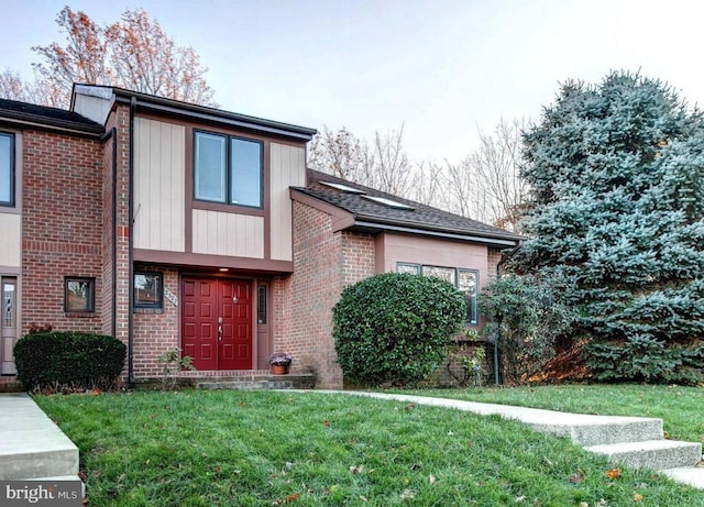 2307 Bright Leaf Way, Baltimore, MD 21209 - view of front facade with a front lawn and brick siding