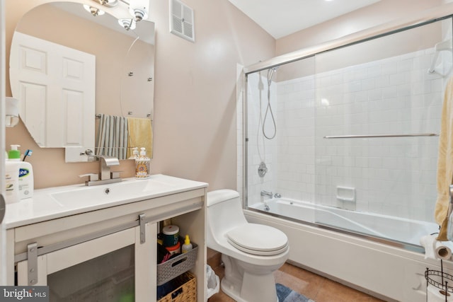 2307 Bright Leaf Way, Baltimore, MD 21209 - bathroom featuring toilet, vanity, enclosed tub / shower combo, and tile patterned floors