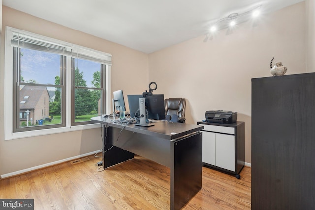 2307 Bright Leaf Way, Baltimore, MD 21209 - office featuring baseboards and light wood finished floors