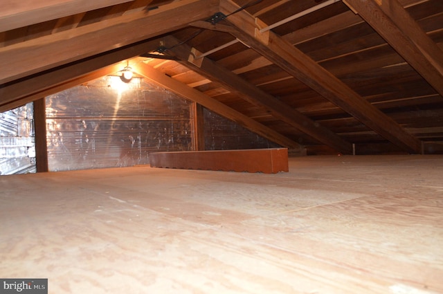 view of attic