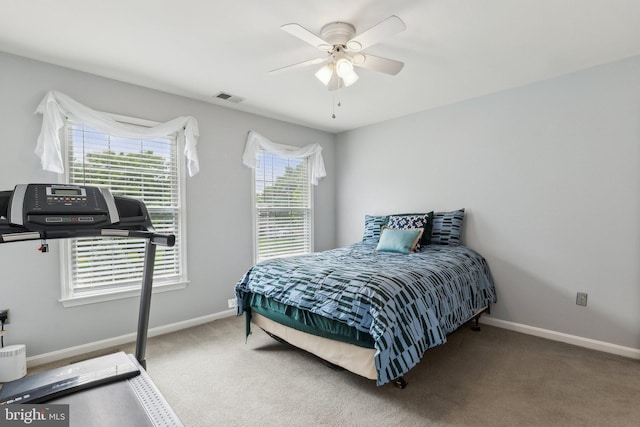 16110 Amethyst Ln, Bowie, MD 20716 - bedroom with carpet, baseboards, and a ceiling fan