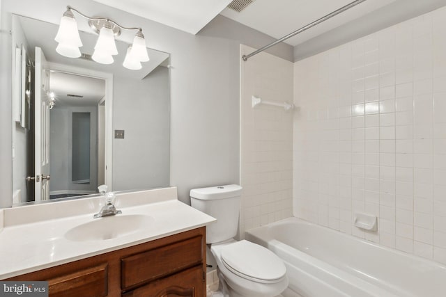 16110 Amethyst Ln, Bowie, MD 20716 - bathroom featuring toilet, vanity, and  shower combination
