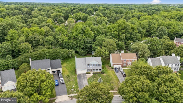 16110 Amethyst Ln, Bowie, MD 20716 - aerial perspective of suburban area featuring a forest