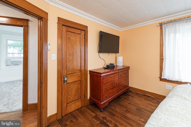 116 N Brobst St, Shillington, PA 19607 - bedroom featuring dark wood-style floors, ornamental molding, and baseboards