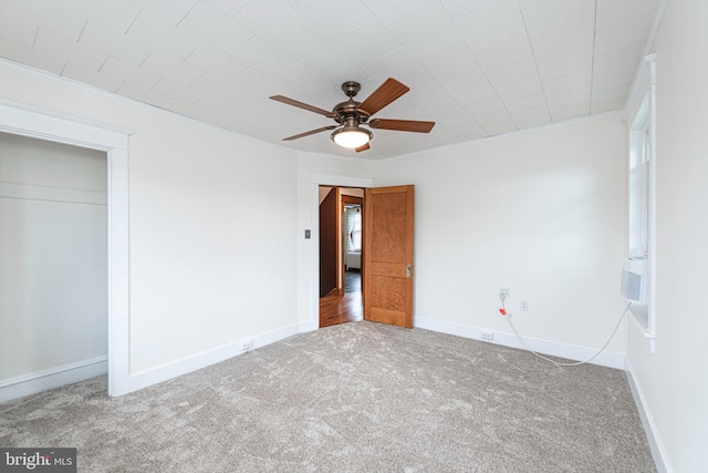 116 N Brobst St, Shillington, PA 19607 - unfurnished bedroom featuring carpet, baseboards, crown molding, and ceiling fan