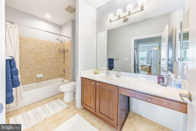 12800 Libertys Delight Dr Unit 403, Bowie, MD 20720 - bathroom featuring vanity, toilet, tile patterned flooring, and shower / bathtub combination with curtain