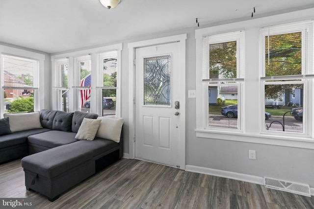 sunroom with plenty of natural light