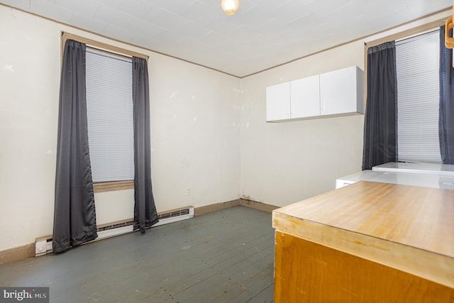 320 E Front St, Lewisberry, PA 17339 - spare room with hardwood / wood-style floors, baseboards, and a baseboard radiator