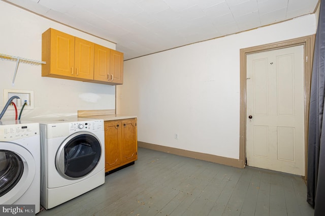 320 E Front St, Lewisberry, PA 17339 - washroom with cabinet space, light wood finished floors, independent washer and dryer, and baseboards