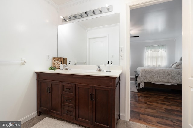 1070 George Brown Rd, Millerstown, PA 17062 - ensuite bathroom with crown molding, double vanity, and baseboards