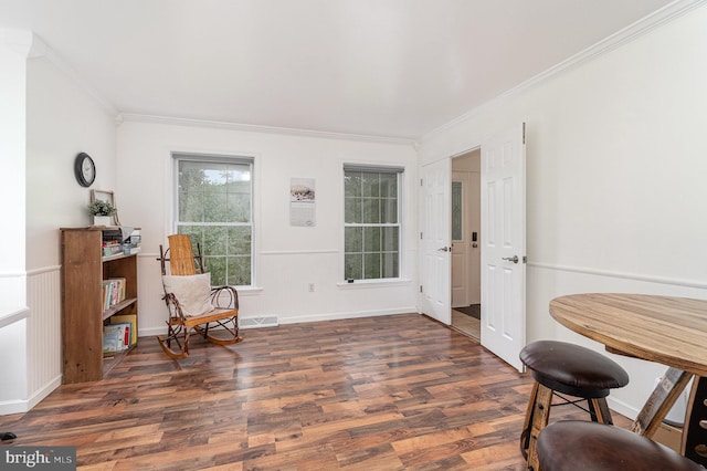 1070 George Brown Rd, Millerstown, PA 17062 - sitting room featuring wood finished floors, crown molding, and baseboards